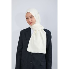 Hijabchi Pamuk Kraş Şal - Krem
