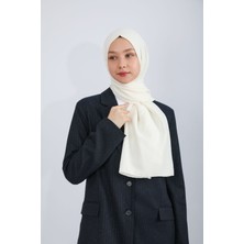 Hijabchi Pamuk Kraş Şal - Krem