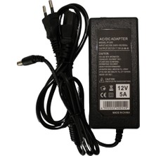 Hazar Led 12 Volt 5 Amper Plastik Kasa Masa Tipi Adaptör 12V 5A Laptop Tipi Adaptör IP20 İç Mekan