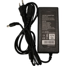 Hazar Led 12 Volt 5 Amper Plastik Kasa Masa Tipi Adaptör 12V 5A Laptop Tipi Adaptör IP20 İç Mekan