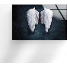 Myphotostation Melek Kanatları Cam Duvar Tablosu