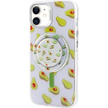 Case 4u Apple iPhone 11 Kılıf Magsafe Şarj Özellikli Tak-Çıkar Pop Soketli Tiktok Kapak Yeşil