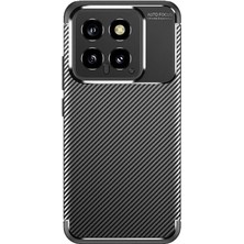 Case 4u Xiaomi Mi 14 Uyumlu Kılıf Rugged Armor Karbon Desenli Lüx Negro Silikon Arka Kapak Siyah