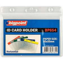 Bigpoint Kart Poşeti Yatay Şeffaf 85 x 55 mm 10'lu Poşet