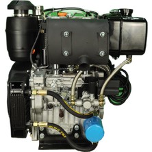 Goldmoto GM292F-G2 Dizel Motor 22.4 Hp Marşlı Krank Mili Konik Kısa