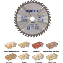 Badem10 Ahşap Mdf Mobilya Tahta Sunta Dolap Kesme Testeresi Metal Elmas Testere 190 mm 40 Diş