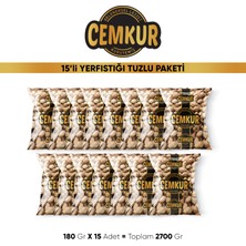 Cemkur Kuruyemiş Kavrulmuş Yer Fıstığı Tuzlu 180 gr  x 15