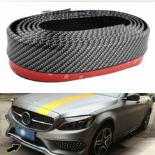 Şenyıldız Aksesuar Samurai Siyah Carbon Ön Tampun Koruyucu Kauçuk Lip Bant Tüm Araçlara Uyumludur Üniversal