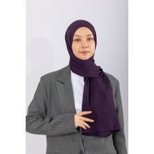 Hijabchi Naturel Krep - Mürdüm