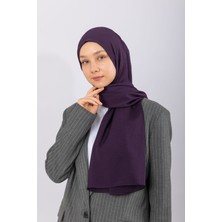 Hijabchi Naturel Krep - Mürdüm