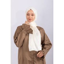 Hijabchi Ithal Ipeksi Jakar Zikzak - Ekru