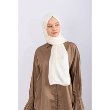 Hijabchi Ithal Ipeksi Jakar Zikzak - Ekru