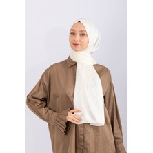 Hijabchi Ithal Ipeksi Jakar Zikzak - Ekru