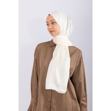 Hijabchi Ithal Ipeksi Jakar Zikzak - Ekru