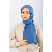 Hijabchi Şal Cotton Twill Indigo