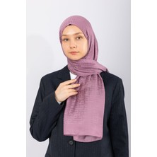 Hijabchi Ithal Ipeksi Jakar Geometrik - Koyu Lila