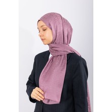 Hijabchi Ithal Ipeksi Jakar Geometrik - Koyu Lila