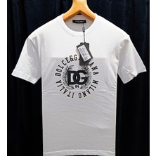 Dolce & Gabbana Dg Milano Logosu Baskılı Pamuklu T-Shirt