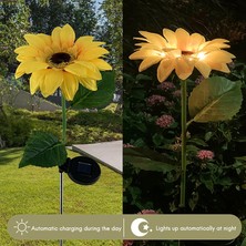 Qincao Güneş Ed Ayçiçeği Işıkları 2 Paket Güneş Bahçe Bahis Işıkları Bahçe Veranda Çim Yard Sundurma Geçit Dekorasyonu (Yurt Dışından)