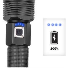 Qincao XHP70 LED Odes Karartma Yüksek Parlaklık USB Şarj El Feneri (Yurt Dışından)