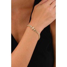 Ege Gold 14 Ayar Altın F Harfli Bileklik Altın Harfli Bileklik