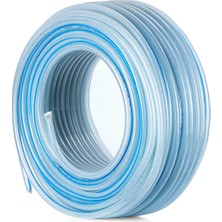 Çelik Süper Mavi Pvc Şeffaf Örgülü 3/4 (19 Mm) 100 Metre