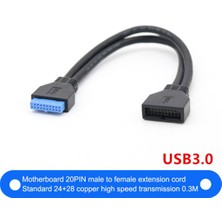 San Gold USB Uzatma Kablosu Usb3.0 20PIN Dişi USB 3.0 20 Pin Erkek Uzatma Kablosu Anakart Anakart Kablo Genişletici (Yurt Dışından)