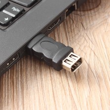 San Gold Firewire Ieee 1394 6 Pin Dişi USB 2.0 Tip A Erkek Adaptör Adaptör Kameralar Cep Telefonları Mp3 Çalar Pda'lar Siyah (Yurt Dışından)