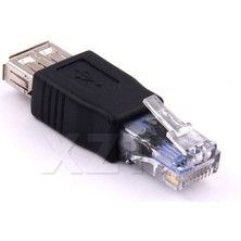 San Gold Kristal Kafa RJ45 Erkek USB 2.0 Af A Dişi Adaptör Konnektörü Dizüstü Lan Ağ Kablosu Ethernet Dönüştürücü Adpater (Yurt Dışından)