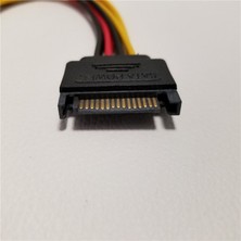 San Gold 15PIN Sata 2 Çift 4pin Ide Molex Güç Kablosu Y Splitter Kablo Kablosu 18AWG Tel 20 cm (Yurt Dışından)