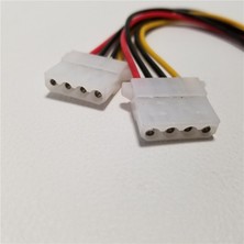 San Gold 15PIN Sata 2 Çift 4pin Ide Molex Güç Kablosu Y Splitter Kablo Kablosu 18AWG Tel 20 cm (Yurt Dışından)