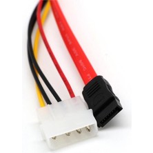 San Gold Suppion Molex 30 cm Sata Combo 15 Pin Güç ve 7 Pin Veri Kablosu 4 Pin Molex'ten Seri Ata'ya Kurşun Kablo Molex'ten Sata Güç Adaptörüne (Yurt Dışından)