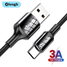 San Gold Elough 3A USB C Tipi Hızlı Şarj Veri Kablosu Xiaomi 11 Pro Huawei USB Hızlı Şarj Cihazı 3.0 Tel Telefon Kablosu Samsung Için (Yurt Dışından)