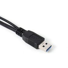 San Gold 1 Adet Çift A'dan Mikro B'ye USB 3.0 Y Kablo Hareket Sabit Disk Kablosu USB Sata Kablosu USB Yükseltici Kart RJ45 Konektörü Dvi-D VGA Çift Psu (Yurt Dışından)