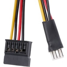 San Gold 4-Pin Fdd Disket Erkek 15-Pin Sata Dişi Dönüştürücü Adaptör Güç Kablosu Kablosu K1AA (Yurt Dışından)