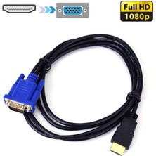 San Gold 1.8 M HDMI Uyumlu VGA Kablosu Hd 1080 P Erkek VGA Erkek Video Dönüştürücü Adaptör Ses Adaptör Kablosu Pc Laptop Için (Yurt Dışından)