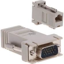 San Gold VGA Genişletici Erkek Lan Cat5 CAT5E/6 RJ45 Ethernet Dişi Dönüştürücü Adaptör Z09 Bırak Gemi (Yurt Dışından)