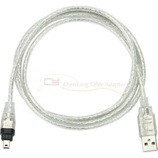 San Gold USB Erkek Firewire Ieee 1394 4 Pin Erkek Ilink Adaptör Kablosu Firewire 1394 Kablo Sony DCR-TRV75E Dv Kamera Kablosu 100 cm (Yurt Dışından)