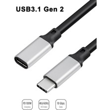 San Gold 1m 2m 10GBPS Gen2 Tip-C USB 3.1 Erkek Usb-C Dişi Uzatma Veri 100W Şarj Kablosu Uzatma Kablosu Macbook/anahtar/telefon Için (Yurt Dışından)