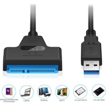 San Gold USB 3.0 - Sata7 + 15PIN Sabit Disk Kablosu Dönüştürücü Için 2,5 Inç SSD HDD Sabit Disk Sata 5 Gbps USB Kablosu Adaptörü Dönüştürücü Pc Için (Yurt Dışından)