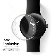 San Gold 360° Tam Kapsama Ekran Koruyucu Kapak Google Piksel Watch Band Şeffaf Yumuşak Silikon Darbeye Dayanıklı Coque Pixelwatch Aksesuarla (Yurt Dışından)