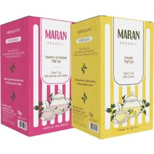 Maran Yeşil Çay Tanışma Seti (Limon,portakal ve Zencefil,yasemin ve Vanilya,nane,bergamot,sade) 6'lı 150GR