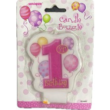 Balonevi Ilk Doğumgünü Mum Pembe 1.yaş