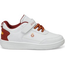 GS Cena Pu 4fx Beyaz Erkek Çocuk Sneaker PVC Düz Taban Cırtlı Lastikli Bağlama