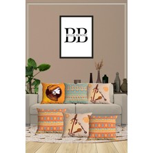 Belle Benoit 6'lı Çift Tarafı Dijital Baskılı Hediyelik, Dekoratif, Koltuk Yastık Kılıfı, Kırlent Kılıfı Seti