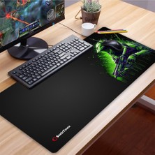 Sonic Touch Ultragrand Siyah ve Neon Yeşili Soldier Dikişsiz Xxl Gaming Oyuncu Masaüstü Klavye Mouse Pad 40X90CM