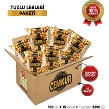 Cemkur Kuruyemiş Kavrulmuş Leblebi Tuzlu 150 gr  x 15