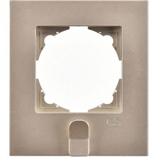 Günsan Elektrik Günsan Eqona Pratik Anahtarlık Çerçeve, Metalik Bej