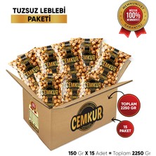 Cemkur Kuruyemiş Kavrulmuş Leblebi Tuzsuz 150 gr  x 15