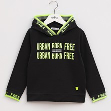 Wanex Erkek Çocuk Uzun Kol Sweatshirt - 15789 - Siyah